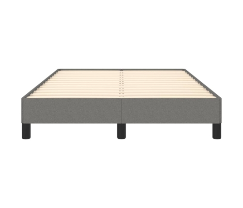 Estructura de cama sin colchón tela gris oscuro 120x190 cm