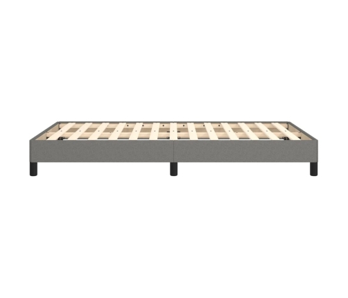 Estructura de cama sin colchón tela gris oscuro 120x190 cm