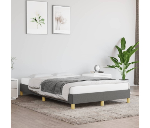 Estructura de cama sin colchón tela gris oscuro 120x190 cm