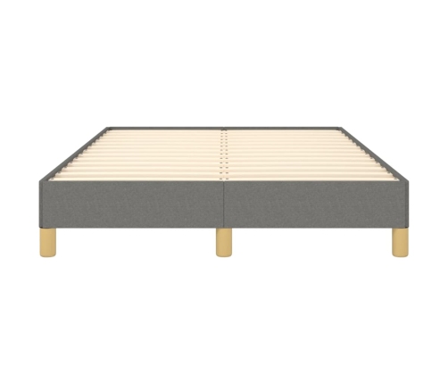 Estructura de cama sin colchón tela gris oscuro 120x190 cm