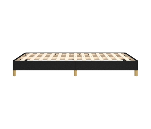 Estructura de cama sin colchón tela negro 120x190 cm