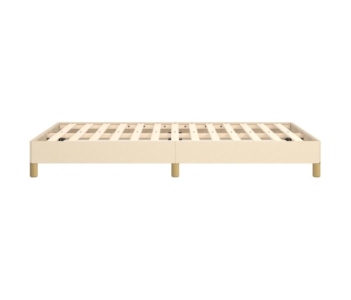 Estructura de cama sin colchón tela crema 120x190 cm