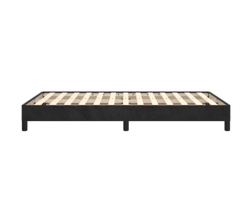 Estructura de cama sin colchón terciopelo negro 120x190 cm