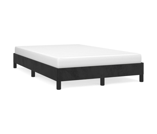 Estructura de cama sin colchón terciopelo negro 120x190 cm