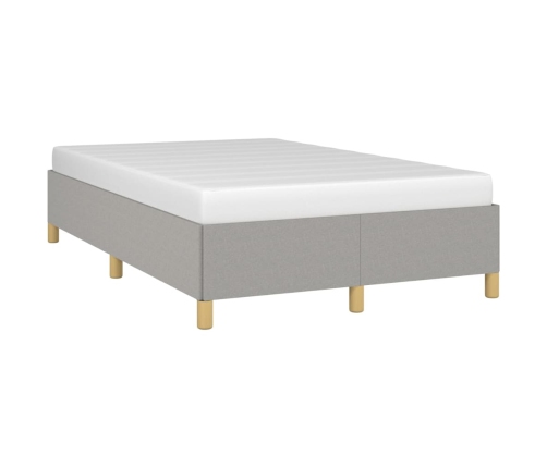 Estructura de cama sin colchón tela gris claro 120x190 cm