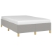 Estructura de cama sin colchón tela gris claro 120x190 cm