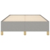 Estructura de cama sin colchón tela gris claro 120x190 cm
