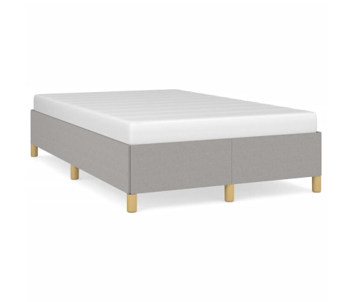 Estructura de cama sin colchón tela gris claro 120x190 cm