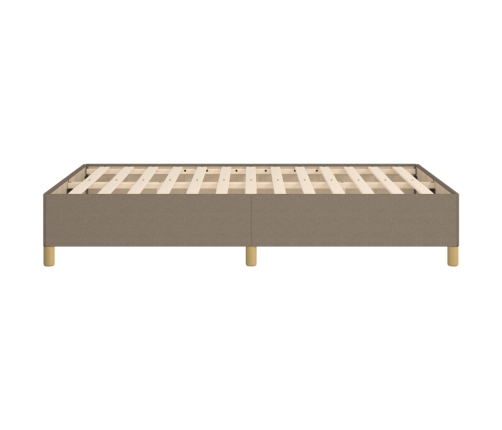 Estructura de cama sin colchón tela gris taupe 120x190 cm