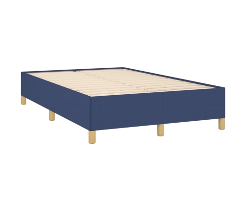 vidaXL Estructura de cama tela azul 120x190 cm