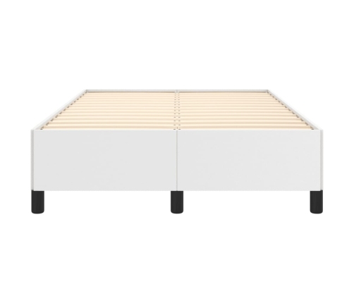 Estructura de cama sin colchón cuero sintético blanco 120x190cm