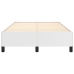 Estructura de cama sin colchón cuero sintético blanco 120x190cm