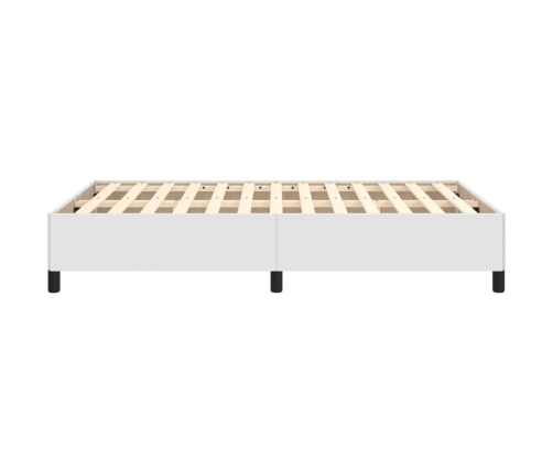 Estructura de cama sin colchón cuero sintético blanco 120x190cm