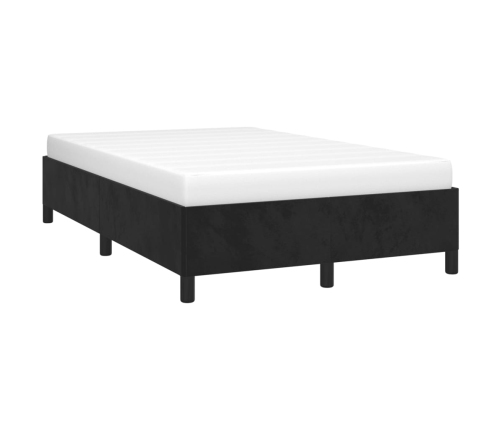 Estructura de cama sin colchón terciopelo negro 120x190 cm