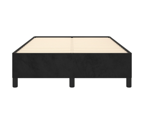 Estructura de cama sin colchón terciopelo negro 120x190 cm