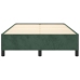 Estructura cama sin colchón terciopelo verde oscuro 120x190cm