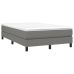 Cama box spring con colchón tela gris oscuro 120x190 cm