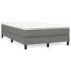 Cama box spring con colchón tela gris oscuro 120x190 cm