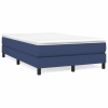 Cama box spring con colchón tela azul 120x190 cm