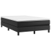 Cama box spring con colchón cuero sintético negro 120x190 cm