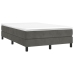 Cama box spring con colchón terciopelo gris oscuro 120x190 cm