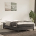 Cama box spring con colchón terciopelo gris oscuro 120x190 cm