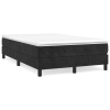 Cama box spring con colchón terciopelo negro 120x190 cm