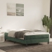 Cama box spring con colchón terciopelo verde oscuro 120x190 cm