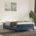 Cama box spring con colchón terciopelo azul oscuro 120x190 cm