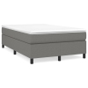 Cama box spring con colchón tela gris oscuro 120x190 cm