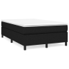 Cama box spring con colchón tela negro 120x190 cm