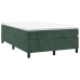 Cama box spring con colchón terciopelo verde oscuro 120x190 cm