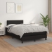 Cama box spring con colchón cuero sintético negro 120x190 cm