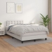 Cama box spring con colchón cuero sintético blanco 120x190 cm