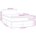 Cama box spring con colchón terciopelo gris oscuro 120x190 cm