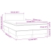 Cama box spring con colchón terciopelo negro 120x190 cm