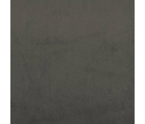 Cama box spring con colchón terciopelo gris oscuro 120x190 cm
