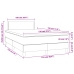 Cama box spring con colchón terciopelo gris oscuro 120x190 cm