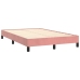 Cama box spring con colchón terciopelo rosa 120x190 cm