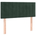 Cama box spring con colchón terciopelo verde oscuro 120x190 cm