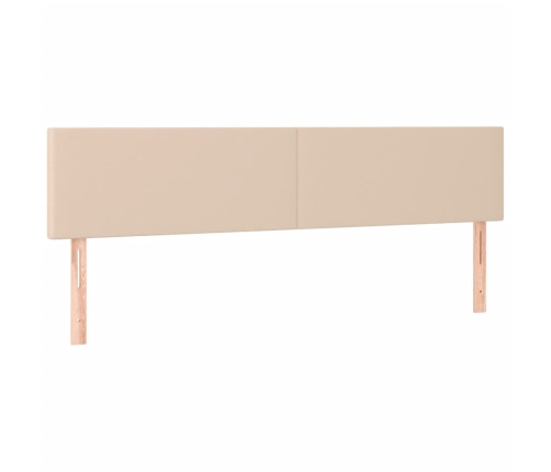 Cama box spring con colchón cuero sintético capuchino 120x190cm