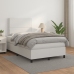 Cama box spring con colchón cuero sintético blanco 120x190 cm