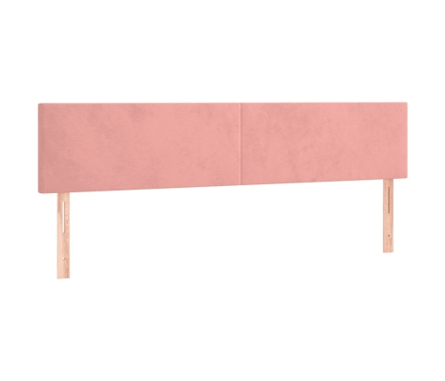 Cama box spring con colchón terciopelo rosa 120x190 cm