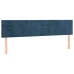 Cama box spring con colchón terciopelo azul oscuro 120x190 cm