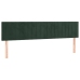 Cama box spring con colchón terciopelo verde oscuro 120x190 cm