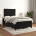 Cama box spring con colchón terciopelo negro 120x190 cm