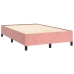 Cama box spring con colchón terciopelo rosa 120x190 cm