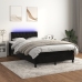 Cama box spring con colchón y LED terciopelo negro 120x190 cm