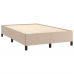 Cama box spring colchón LED cuero sintético capuchino 120x190cm