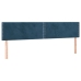 Cama box spring colchón y LED terciopelo azul oscuro 120x190 cm